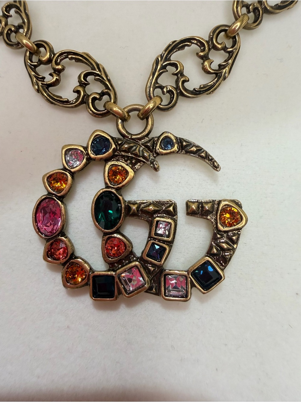 Gucci GG Necklace with colorful crystals - Picture 8 of 13